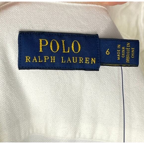 POLO RALPH LAUREN Sz 6 White Pleated Skirt Polo Dress Cotton NWT - Picture 4 of 11
